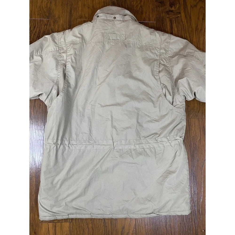 Canyon Guide Outfitters Mens Tan Flannel‎ Lined Field Jacket Barn Coat Size L